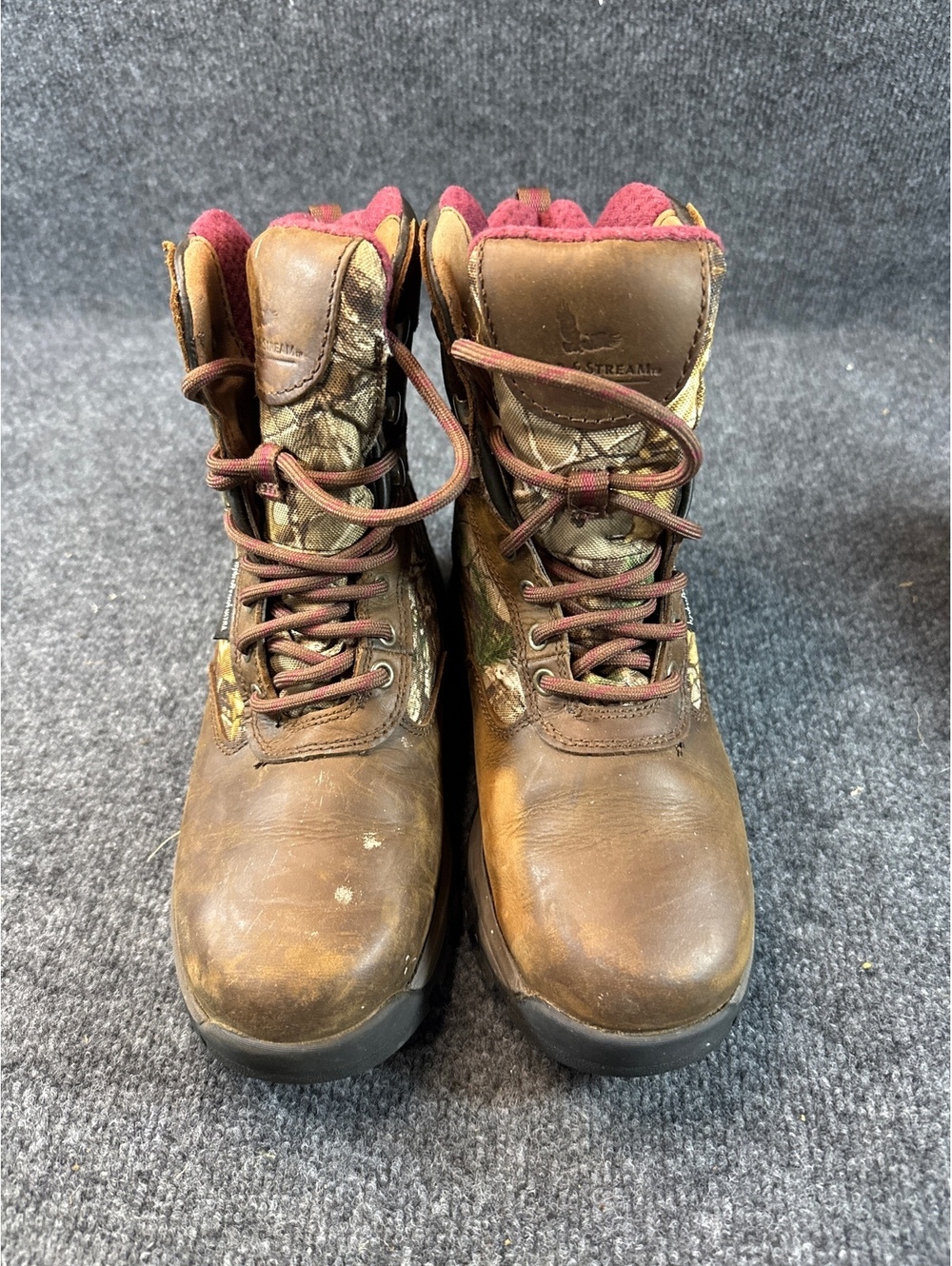 Field & Stream Men’s 7.5 HydroProof Ultra Waterproof Camo Hunting Boots Leather